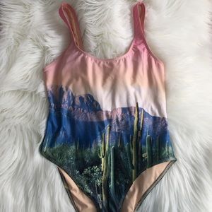 Desert graphic one piece